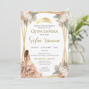 Invitación de Quincenera al Boho español