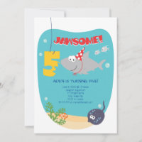 Invitación de quinto cumpleaños a la cometa de tib