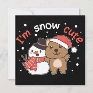 Invitación de Quokka Soy Cute Muñeco de Nieve Pun
