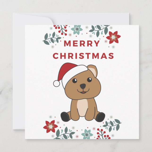 Invitación de Quokkas a los Navidades de Quokka a  (Anverso)