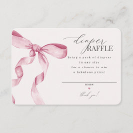 Invitación de Raffle de cuchara rosa Bow