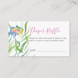 Invitación de Raffle de Diaper Tema Tropical Rosa