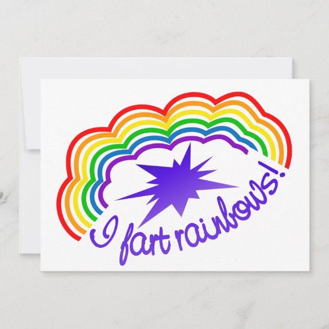 Invitación de Rainbow Farts, personalizar (Anverso)