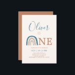 Invitación de Rainbow First Birthday Boy<br><div class="desc">Invitación de Rainbow First Birthday Boy</div>