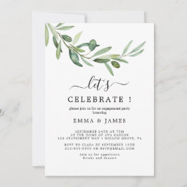 Invitación de rama de olivo moderna "Celebremos"