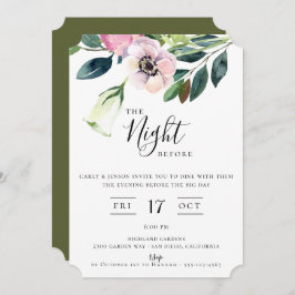 Invitación de Ramo de Jardín la Noche Anterior