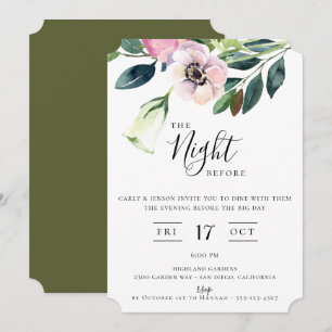 Invitación de Ramo de Jardín la Noche Anterior