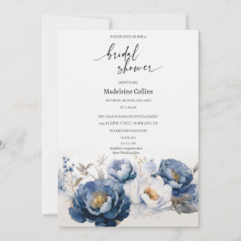 Invitación de ramo de peonía para Despedida de Sol