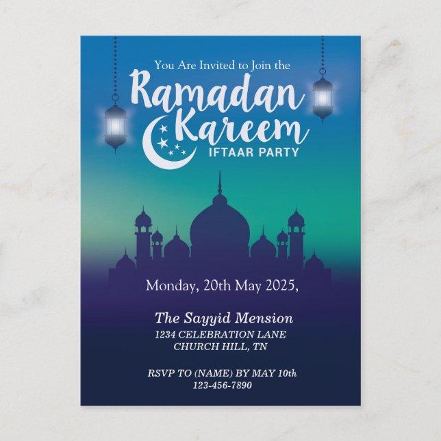 Invitación de Ramzan Kareem Iftar Party (Anverso)