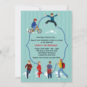 Invitación de Rayas de Fin de Año Escolar