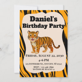 Invitación de rayas de tigre