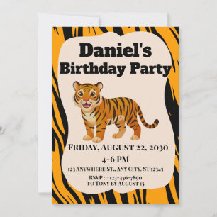 Invitación de rayas de tigre