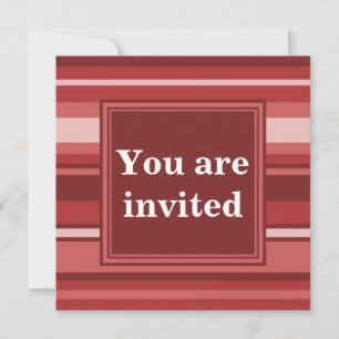 invitación de rayas rojas