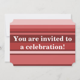 Invitación de rayas rojas