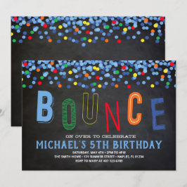 Invitación de rebote, fiesta de casa de rebote