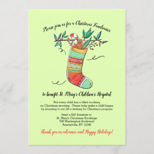 Invitación de recaudación de fondos para Navidades