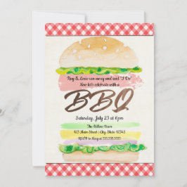 Invitación de recepción de boda a la parrilla