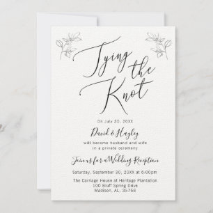 Invitación de recepción de boda 'Atando el nudo'