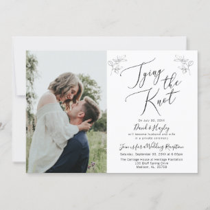 Invitación de recepción de boda Atando el nudo