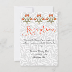 Invitación de recepción de boda blanca personaliza