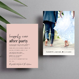 Invitación de recepción de boda con flores rosadas