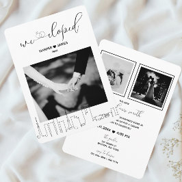 Invitación de Recepción de Boda con Fuga Moderna |