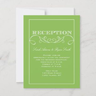 Invitación de recepción de boda con remolino de li