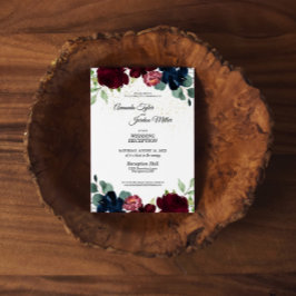 Invitación de recepción de boda de celebración de