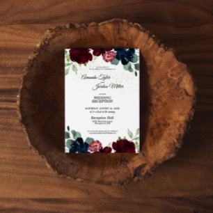 Invitación de recepción de boda de celebración de