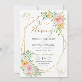 Invitación de recepción de boda de fuga floral son