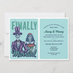Invitación de recepción de boda después de finalme