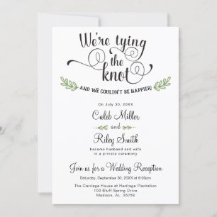 Invitación de recepción de boda 'Estamos atando el