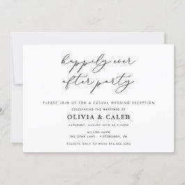 invitación de recepción de boda Felices para siemp