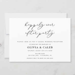 Invitación de recepción de boda Felices para siemp