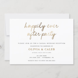 invitación de recepción de boda Felices para Siemp