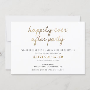 invitación de recepción de boda Felices para Siemp