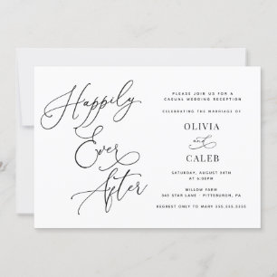 Invitación de recepción de boda Felices para Siemp