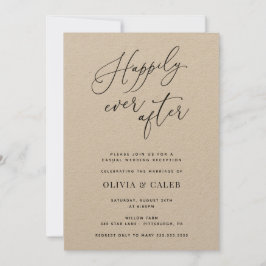 Invitación de recepción de boda Felices para siemp