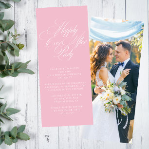 Invitación de recepción de boda Felices para siemp