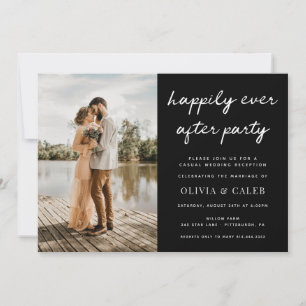 Invitación de recepción de boda Felices para Siemp