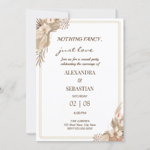 Invitación de recepción de boda floral