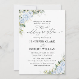 Invitación de recepción de boda floral de Hortensi