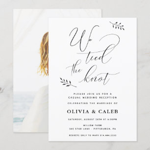 Invitación de recepción de boda informal