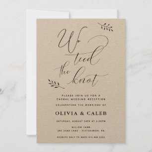 Invitación de recepción de boda informal