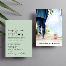 Invitación de recepción de boda minimalista con sa