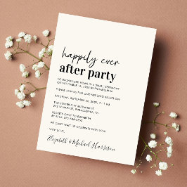 Invitación de recepción de boda moderna minimalist