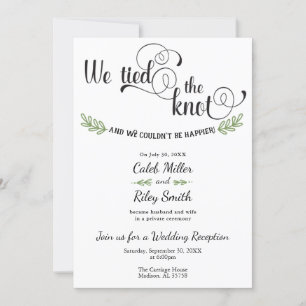 Invitación de recepción de boda 'Nos casamos'