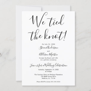 Invitación de recepción de boda Nos hemos casado