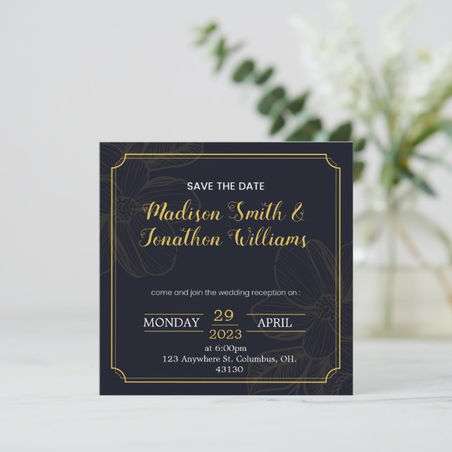 Invitación de recepción de boda para guardar la fe (Anverso de pie)
