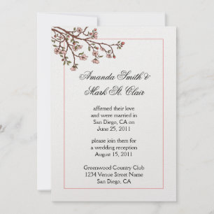 Invitación de recepción de boda posterior a la bod